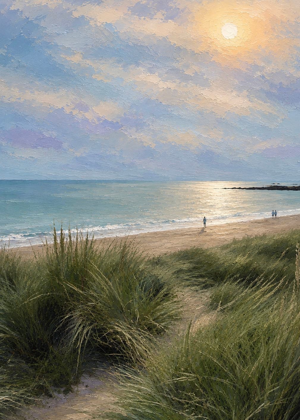 Before You See the Sea, a digital work by Elin Morrow, built from photographs and sketches made at Rhosneiger